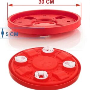 Plastic Movable LPG Gas Cylinder, Water Bottle, Flower Pot Trolley Easily Stand with Wheels (Red, Up to 75 kg) - Pack of 1 Gas Cylinder Trolley (Red)